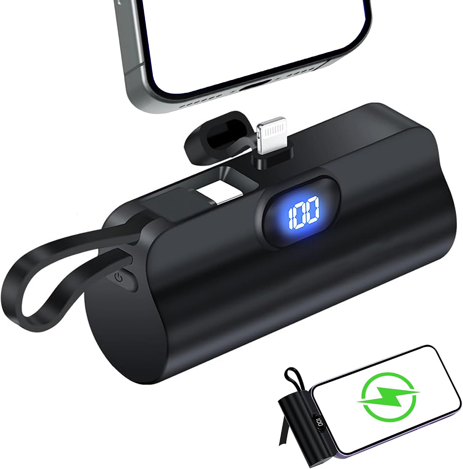 Mini Power Bank Portable Anker 5000mAh avec Connecteur Direct