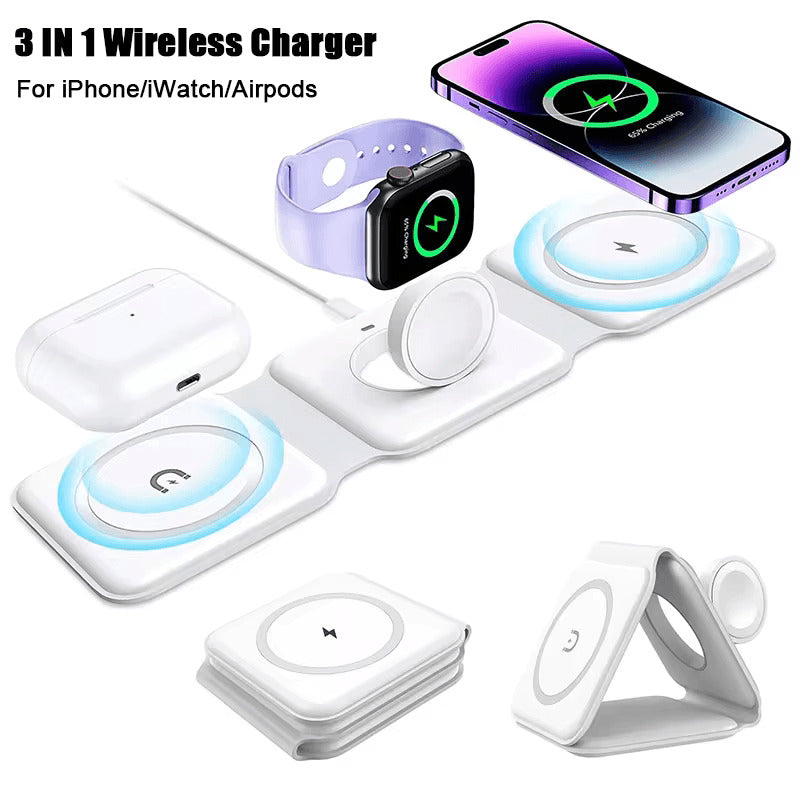 Chargeur Magnétique Sans Fil 3 en 1 – Charge Rapide 65W