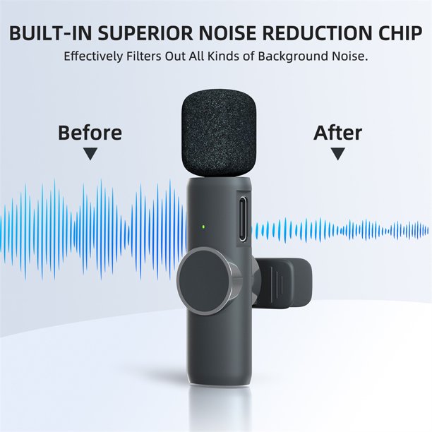 Microphone Cravate Sans Fil K11 – Compatible Android et iPhone