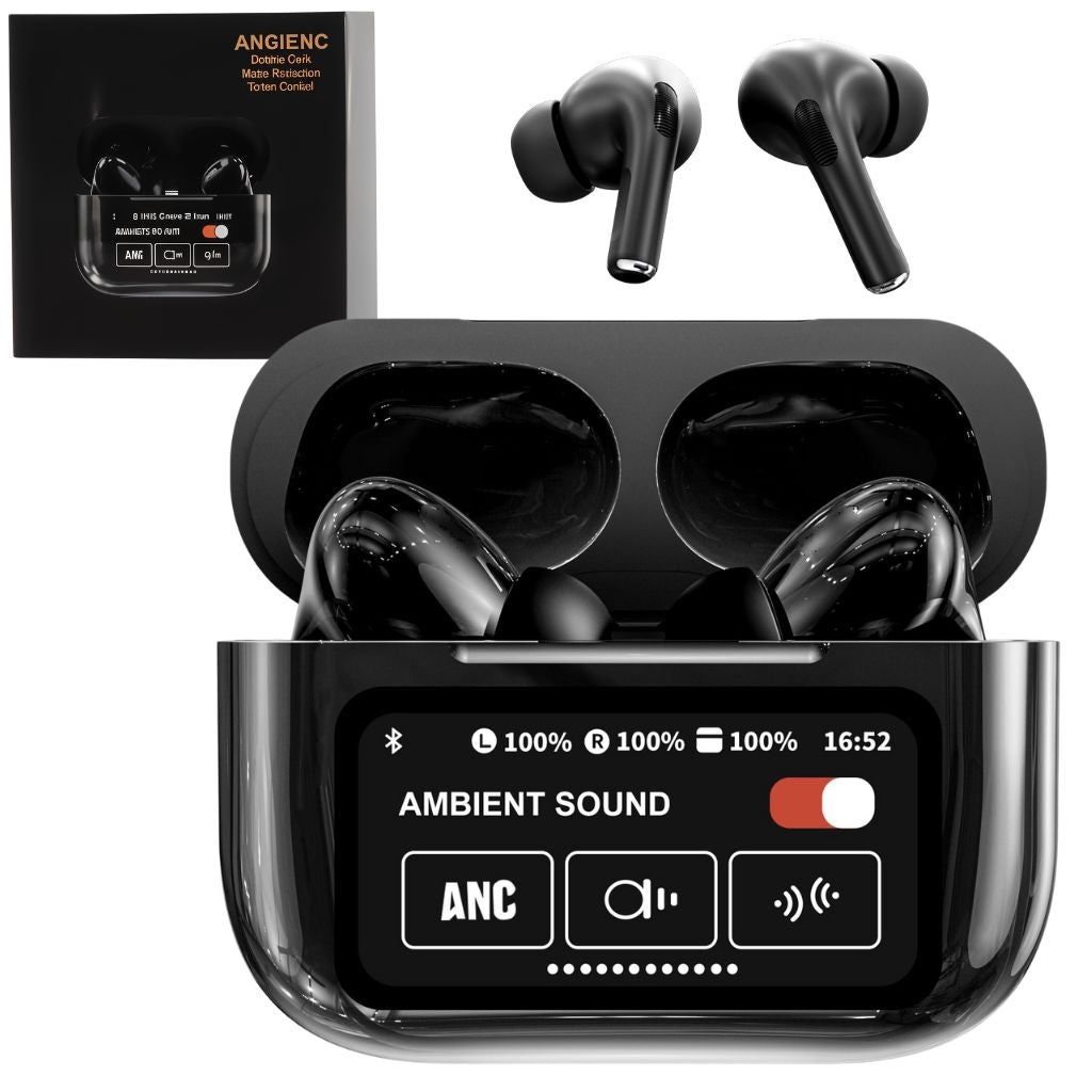 Écouteurs AIRBUDS avec Réduction de Bruit Double ANC/ENC