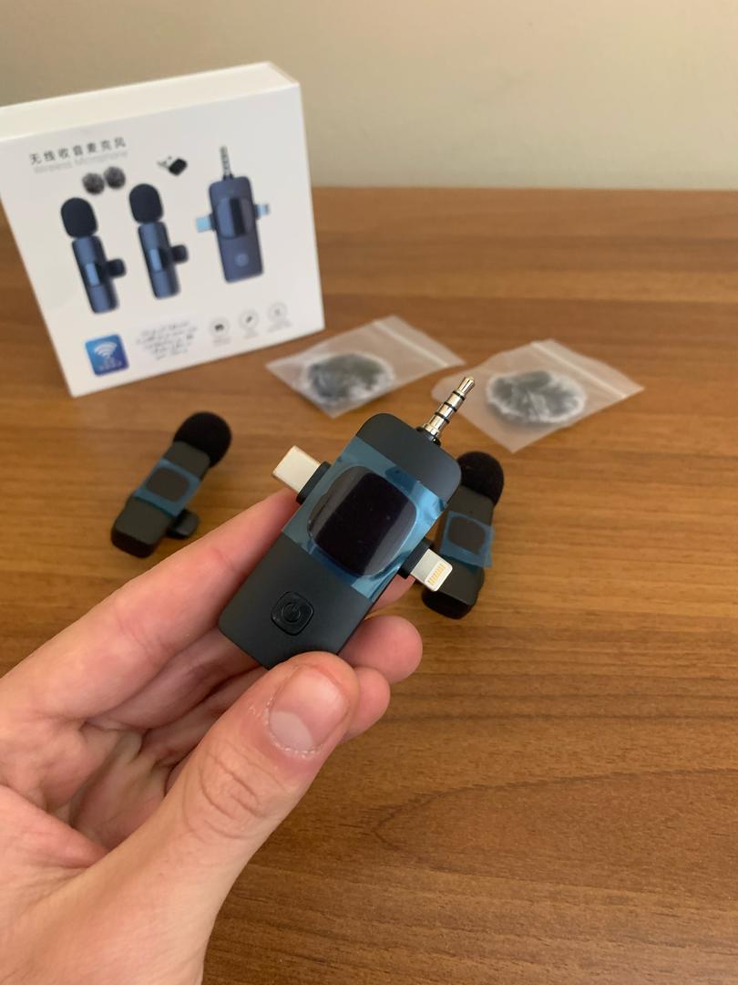 Microphone Cravate Sans Fil 3 en 1 – Plug & Play avec Réduction de Bruit Intelligente