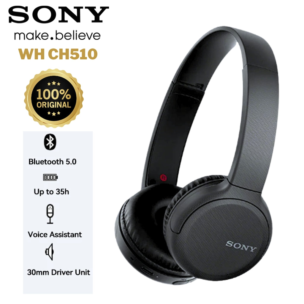 Casque Bluetooth Sony WH-CH510 – Sans Fil avec Assistant Vocal Intégré