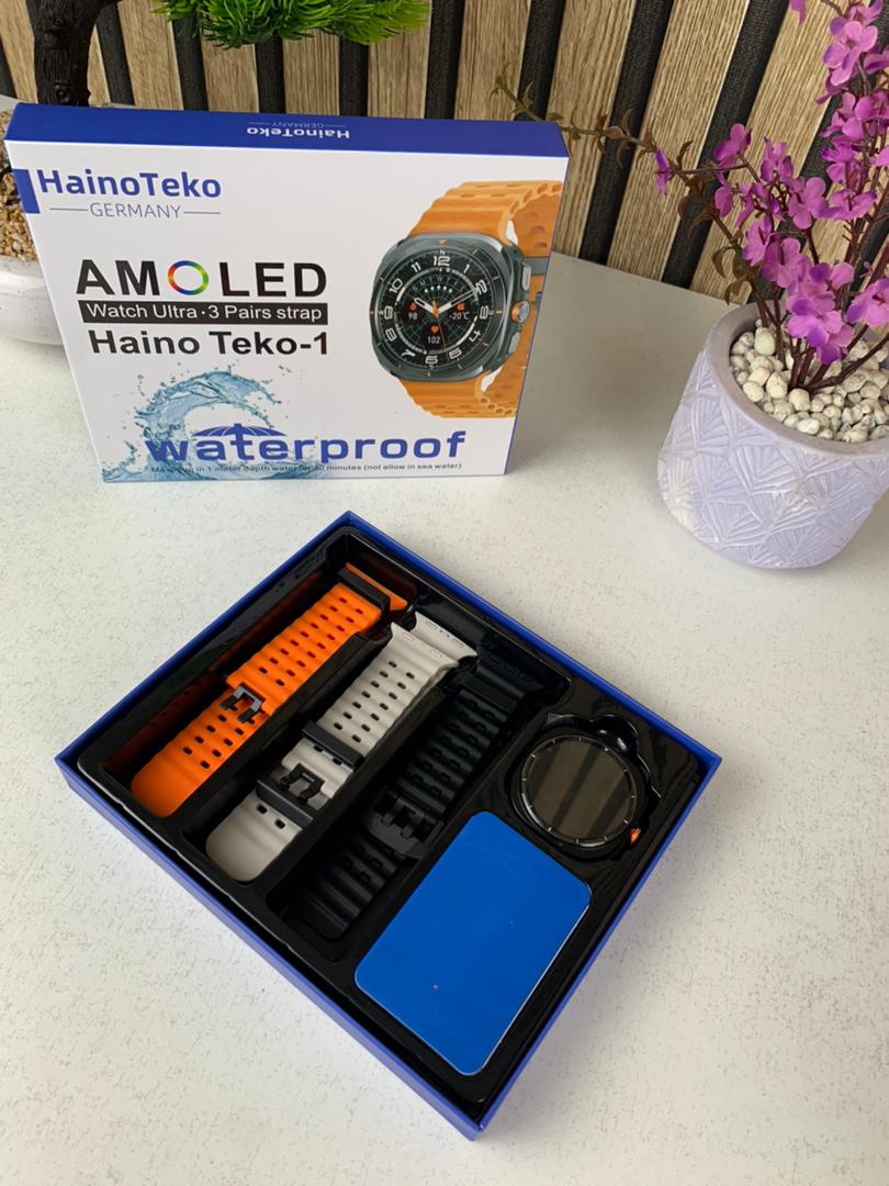 Montre Connectée Haino Teko-1 avec Écran AMOLED et 3 Bracelets