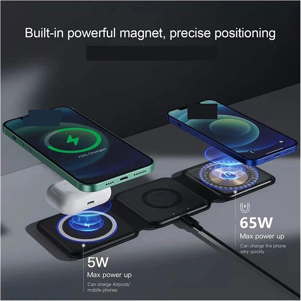 Chargeur Magnétique Sans Fil 3 en 1 – Charge Rapide 65W