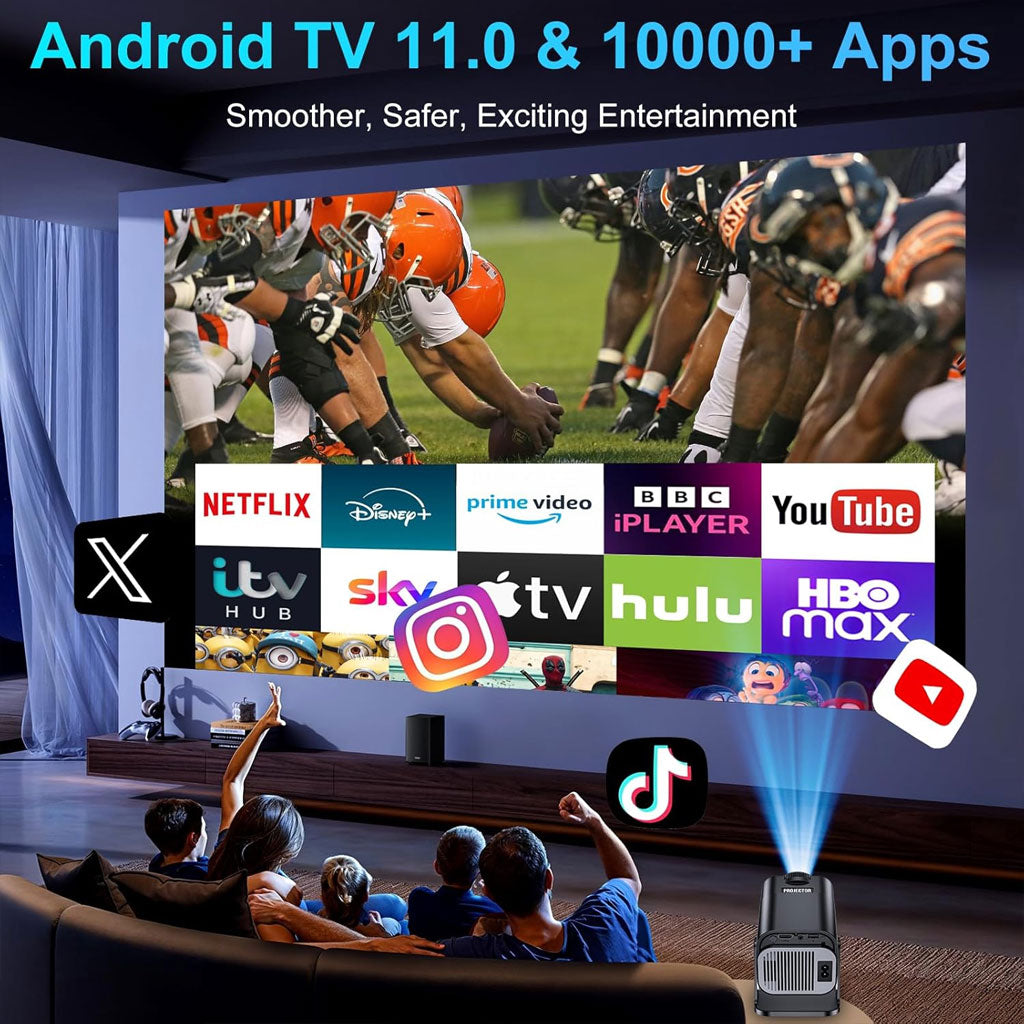Projecteur Portable HY320 Full HD – Android 11, WiFi 6 et Bluetooth 5.0