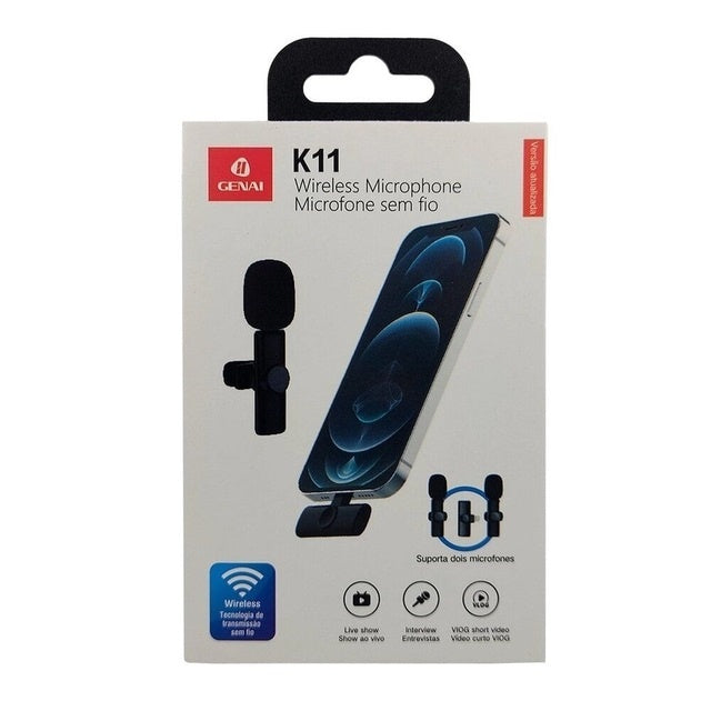 K11 Wireless Lavalier Microphone – Compatible with Android and iPhone